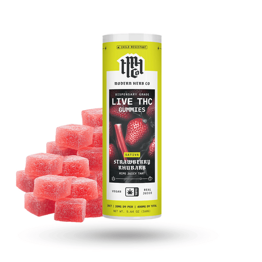 Daytrip Strawberry Rhubarb - D9 Gummies - Sativa